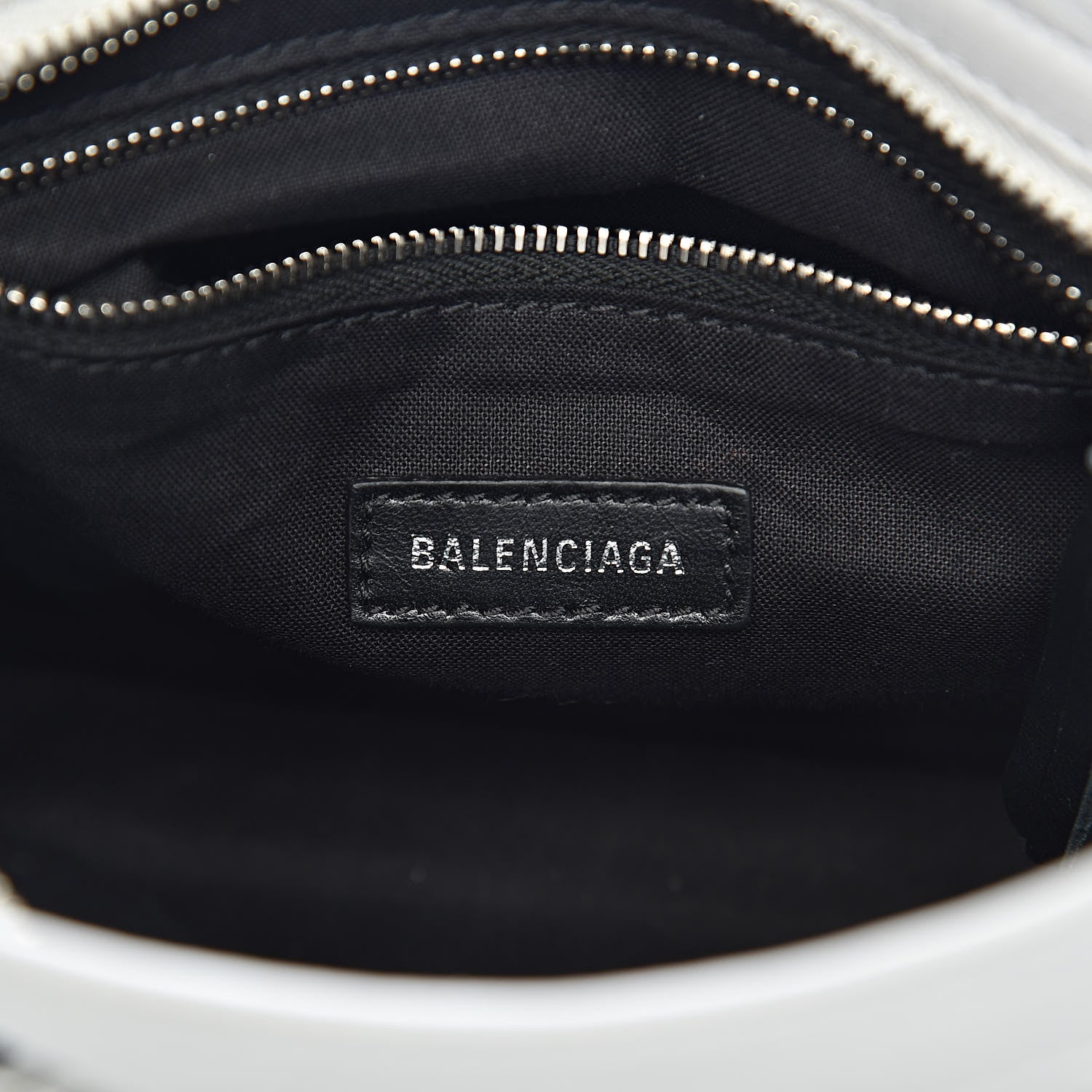 Balenciaga Matte Supple Lambskin Crocodile Embossed Classic Silver Hardware Mini City White 6 of 10