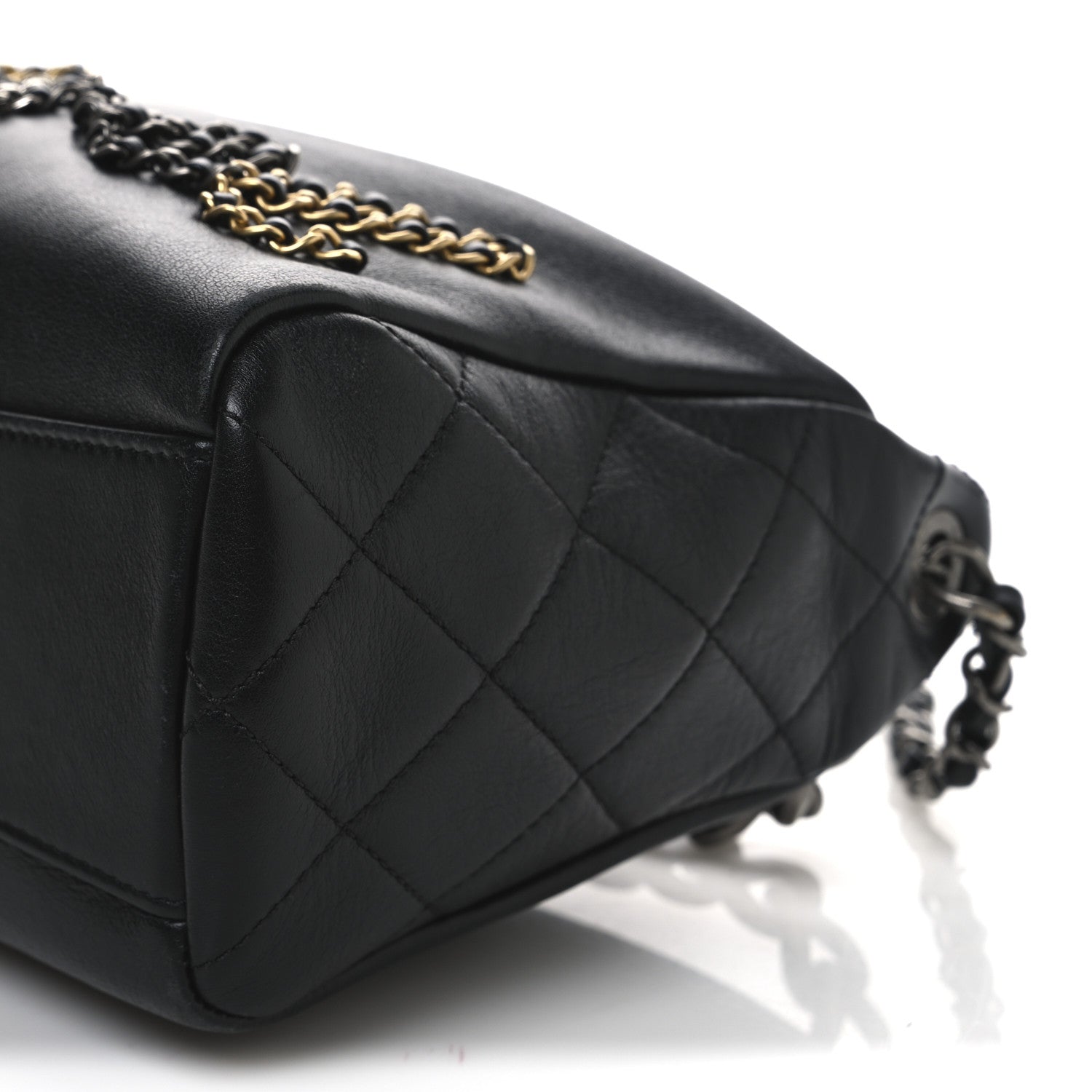 Chanel Calfskin Chain 20s Signature Hobo Black 10 of 12
