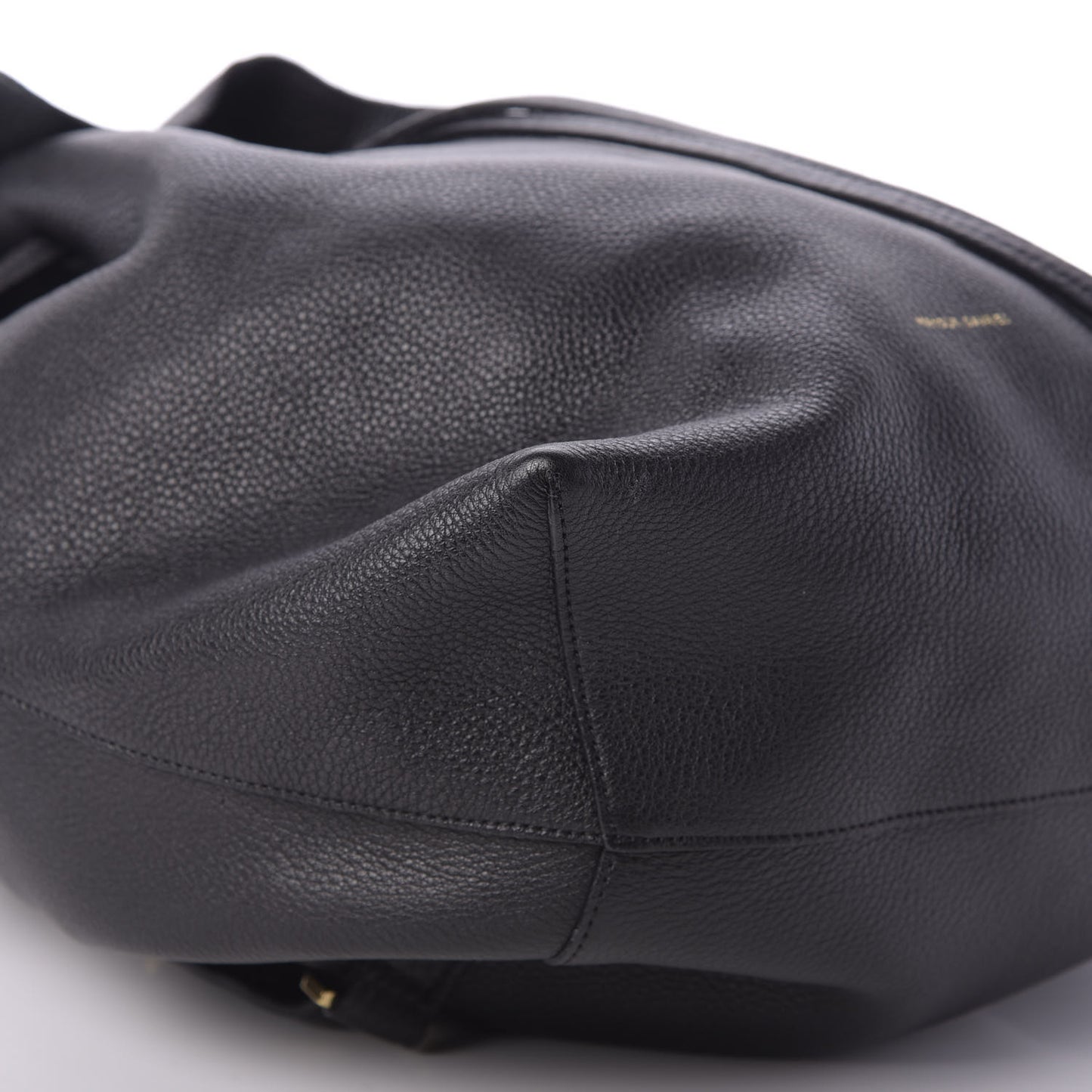 Tumbled Calfskin Backpack Bag Black