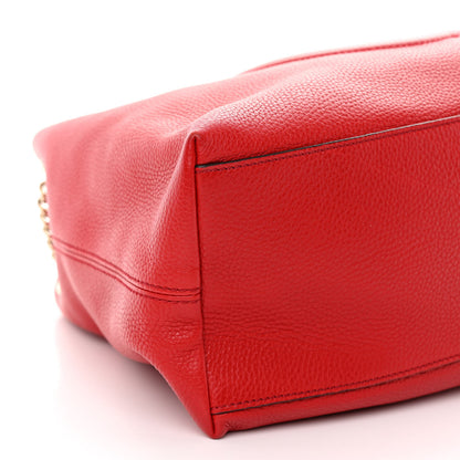 Gucci Pebbled Calfskin Medium Soho Chain Shoulder Bag Tabasco Red 9 of 11