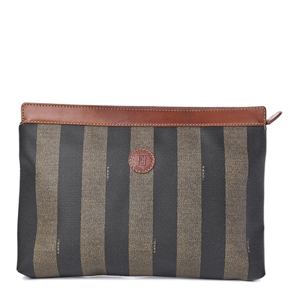 Fendi Pequin Spalmati Pouch Tobacco Beige 1 of 13