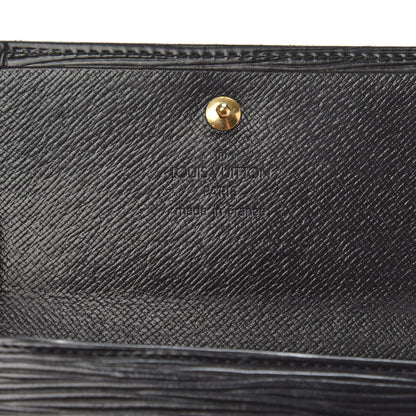 Louis Vuitton Epi Porte-Monnaie Tresor Wallet Black 6 of 10