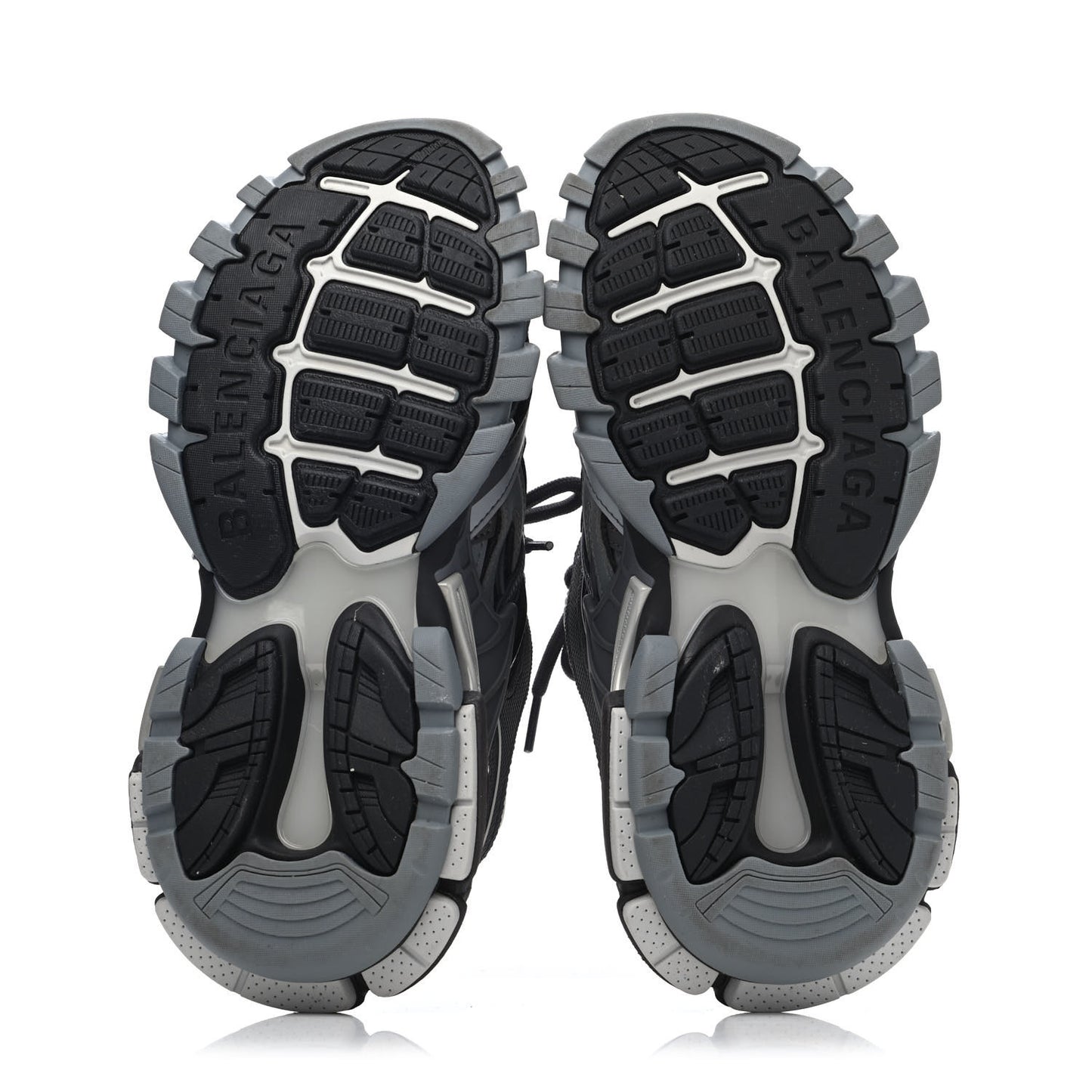 Rubber Mesh Bi-Color Womens Track.2 Open Sneakers 36 Grey Black