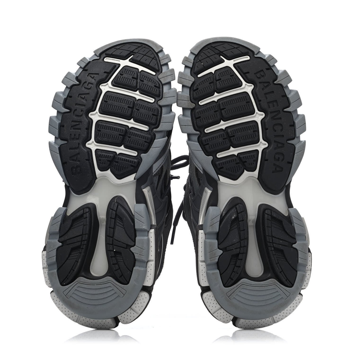Balenciaga Rubber Mesh Bi-Color Womens Track.2 Open Sneakers 36 Grey Black 4 of 4