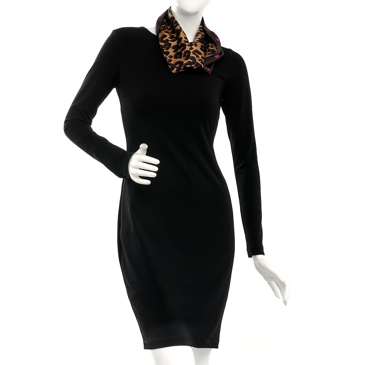 Louis Vuitton Silk Leopard Snood Scarf 2 of 4