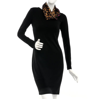Louis Vuitton Silk Leopard Snood Scarf 2 of 4
