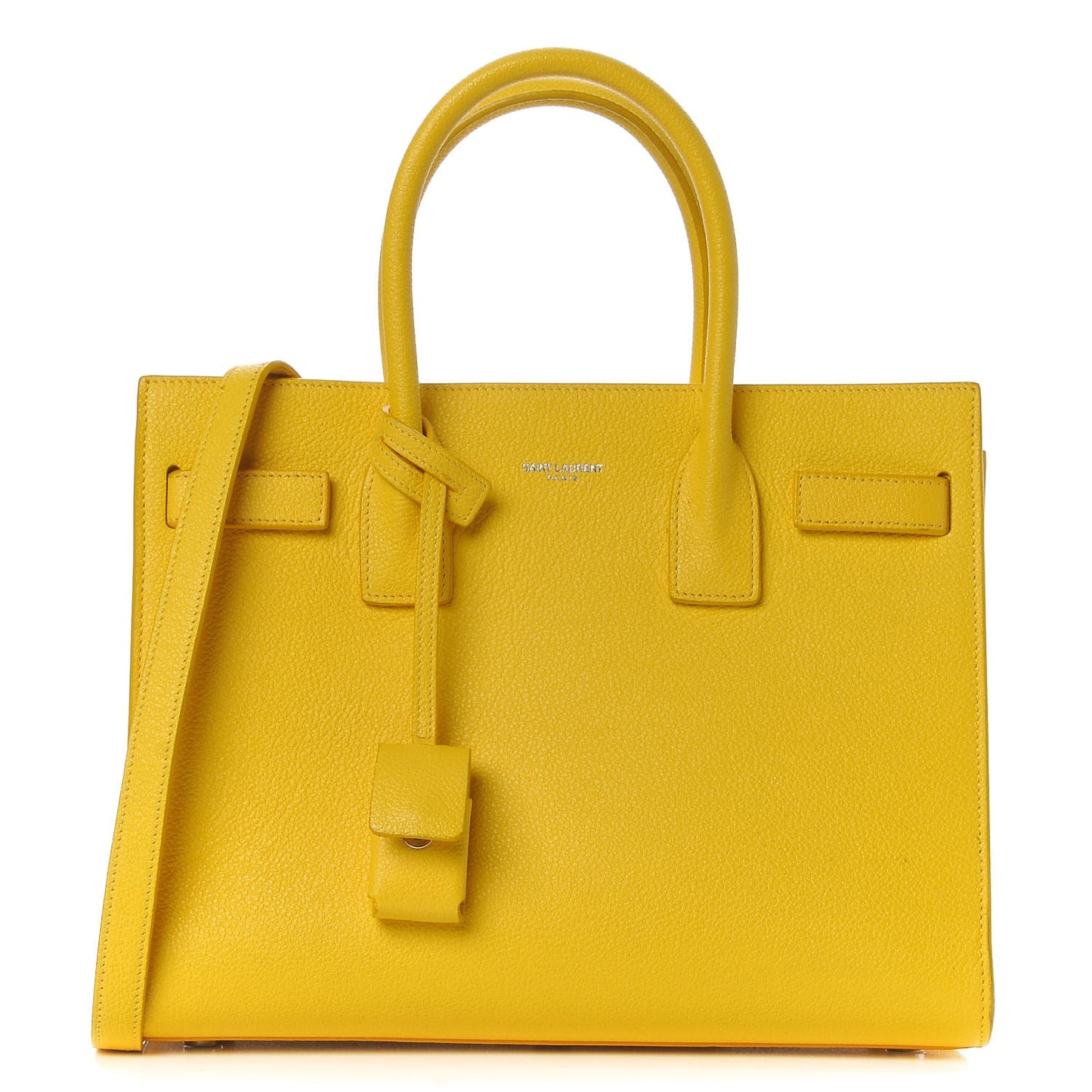 Grained Calfskin Baby Sac De Jour Yellow