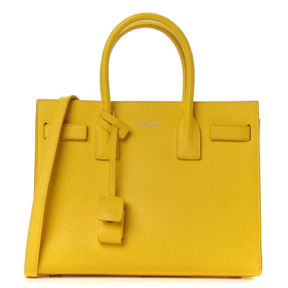 Saint Laurent Grained Calfskin Baby Sac De Jour Yellow 1 of 15