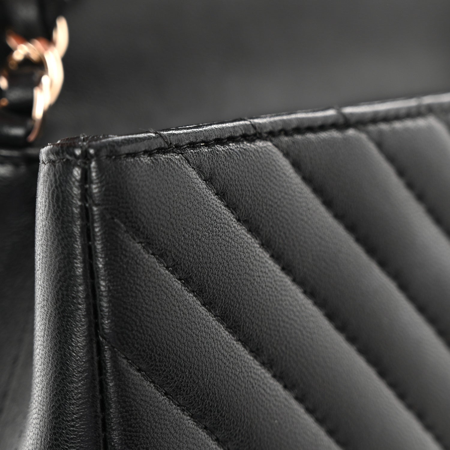 Chanel Lambskin Chevron Quilted Mini Square Flap Black 11 of 11