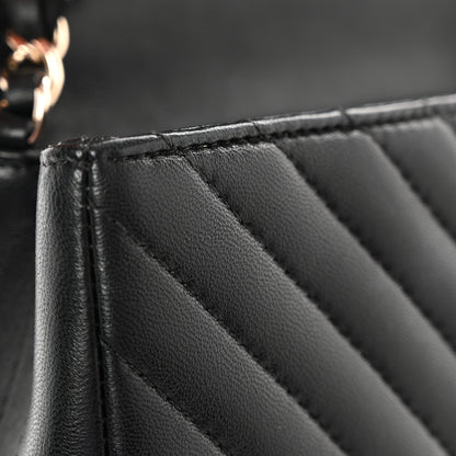 Chanel Lambskin Chevron Quilted Mini Square Flap Black 11 of 11