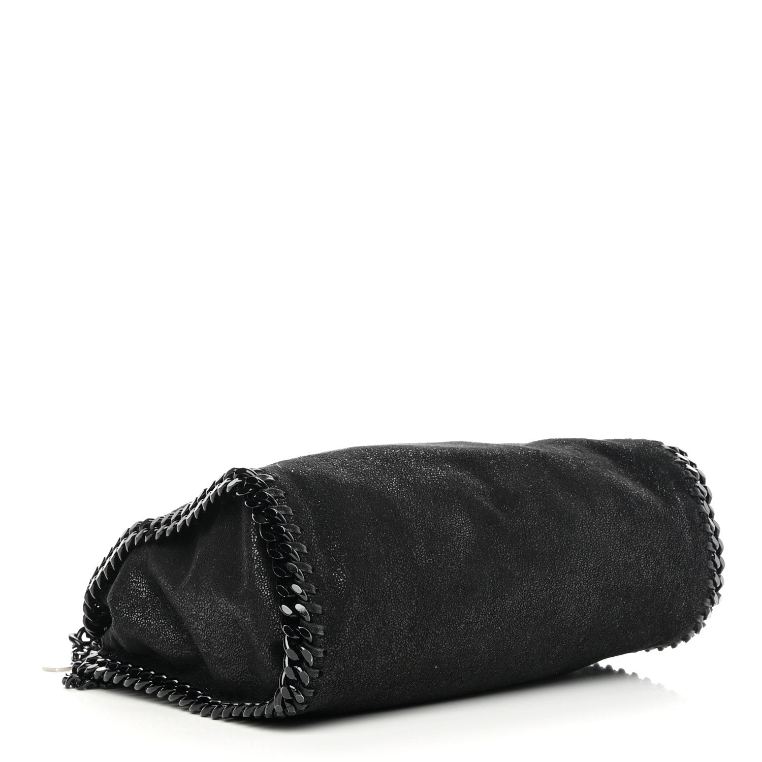 Stella McCartney Shaggy Deer Mini Falabella Fold Over Tote Black 4 of 11