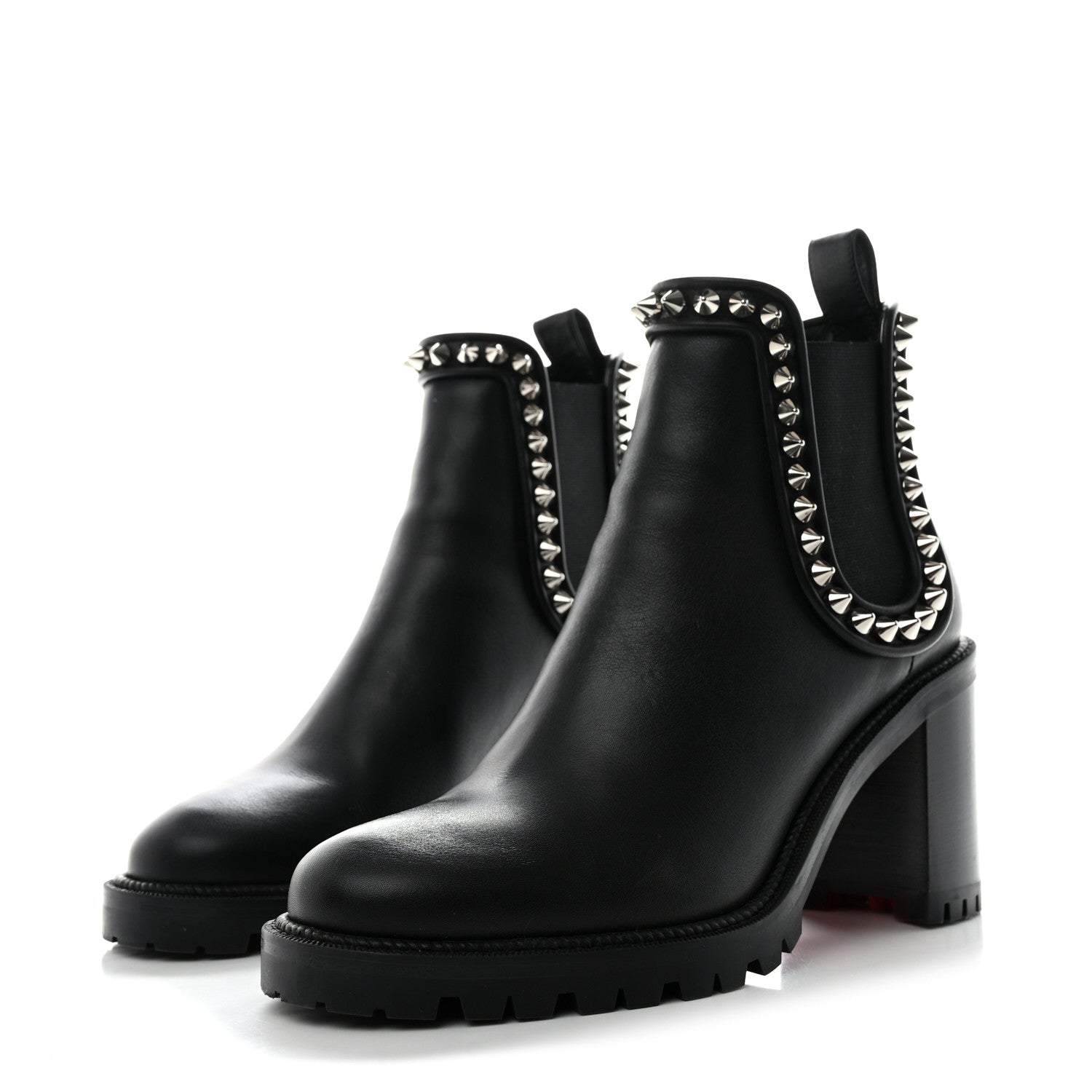 Christian Louboutin Nappa Spiked Capahutta 70 Chelsea Boots 40 Black 3 of 10