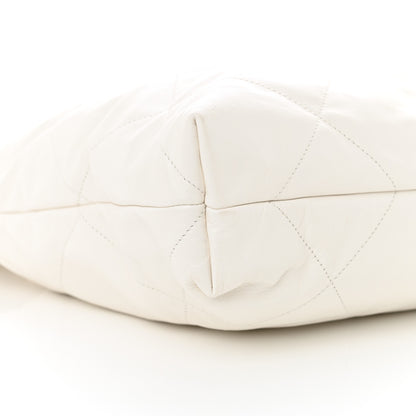 Chanel Shiny Calfskin Quilted Chanel 22 White 10 of 11