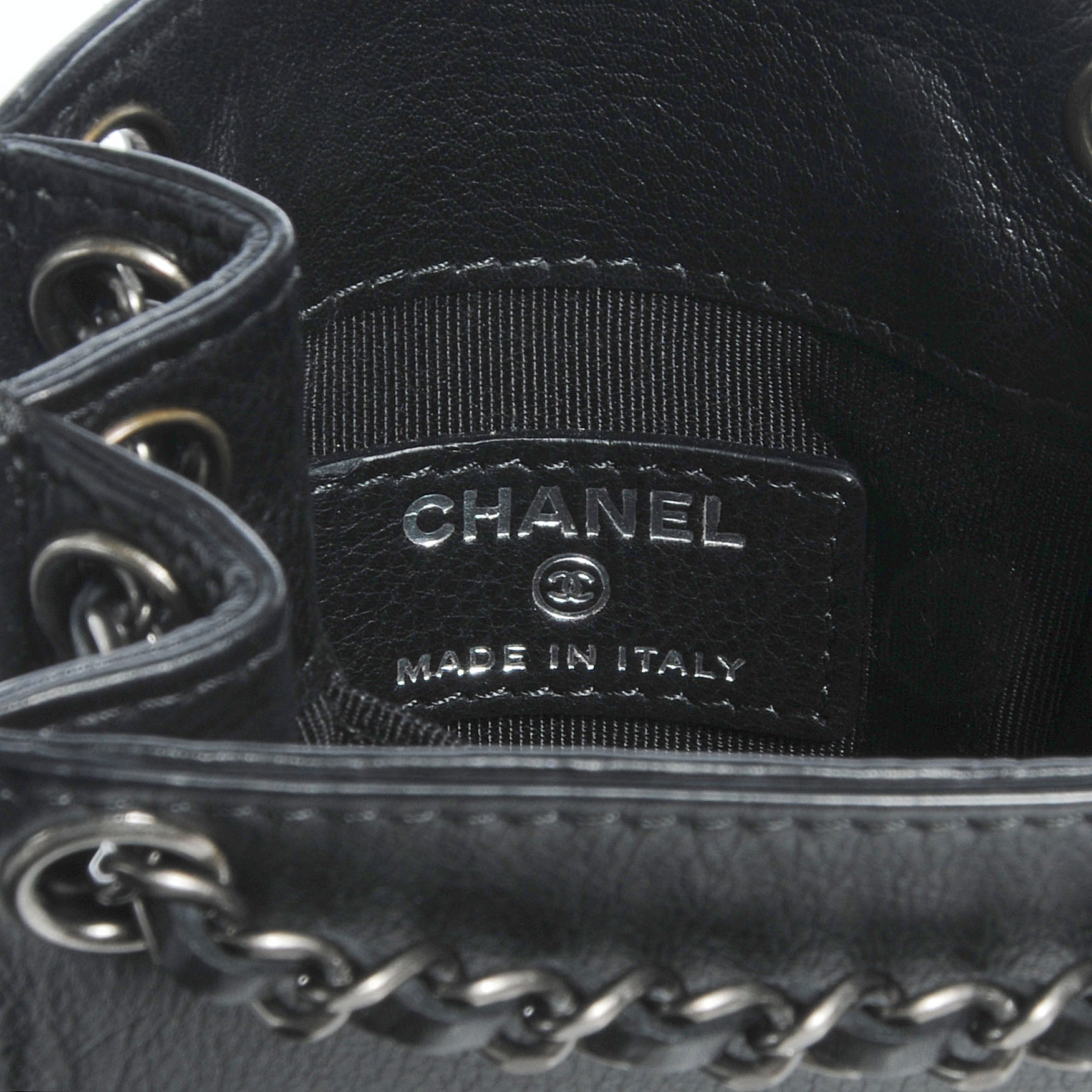 Chanel Calfskin Crossbody CC Phone Holder Black 7 of 7