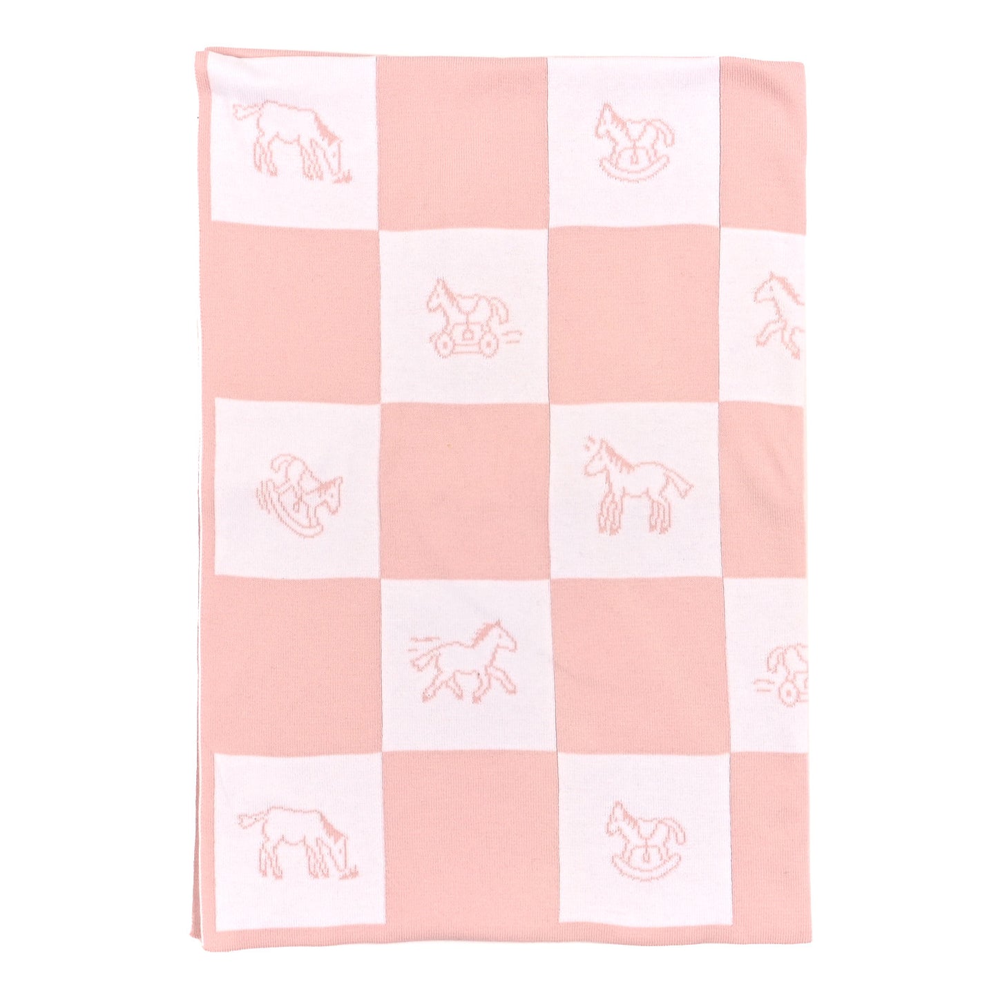 Cotton Knit Adada Baby Blanket Rose Lilas
