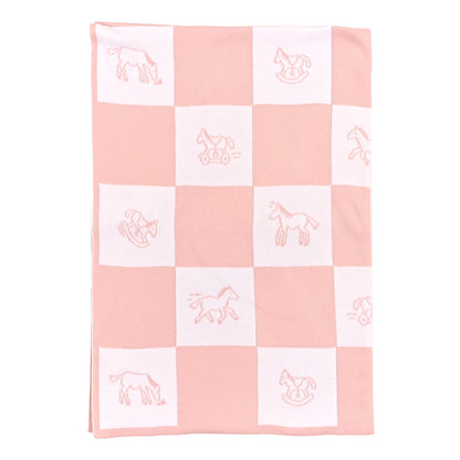 Hermes Cotton Knit Adada Baby Blanket Rose Lilas 1 of 3