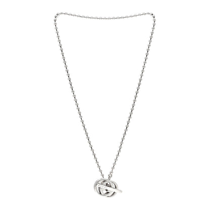 Gucci Sterling Silver Interlocking G Brit Toggle Necklace 3 of 5