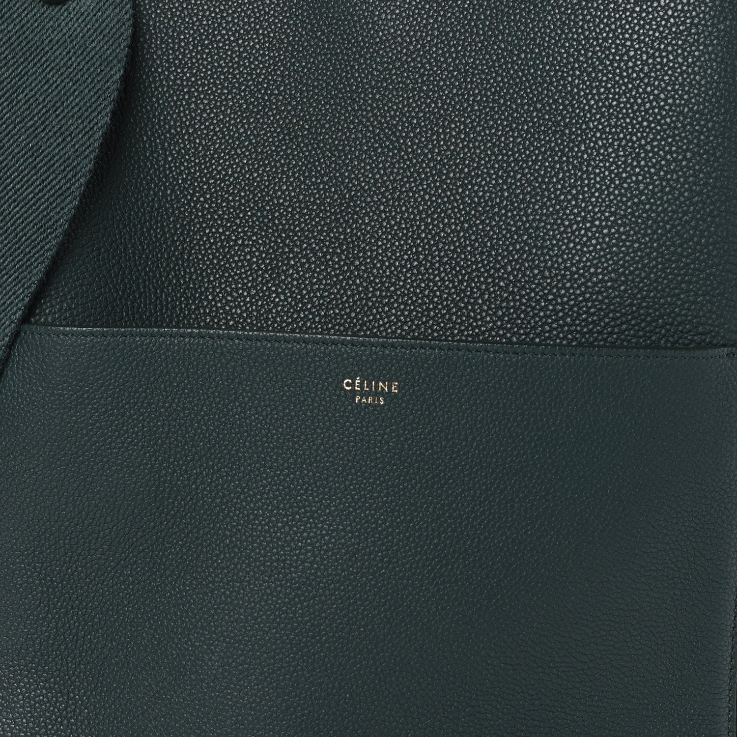 Celine Soft Grained Calfskin Sangle Bucket Bag Green 6 of 8