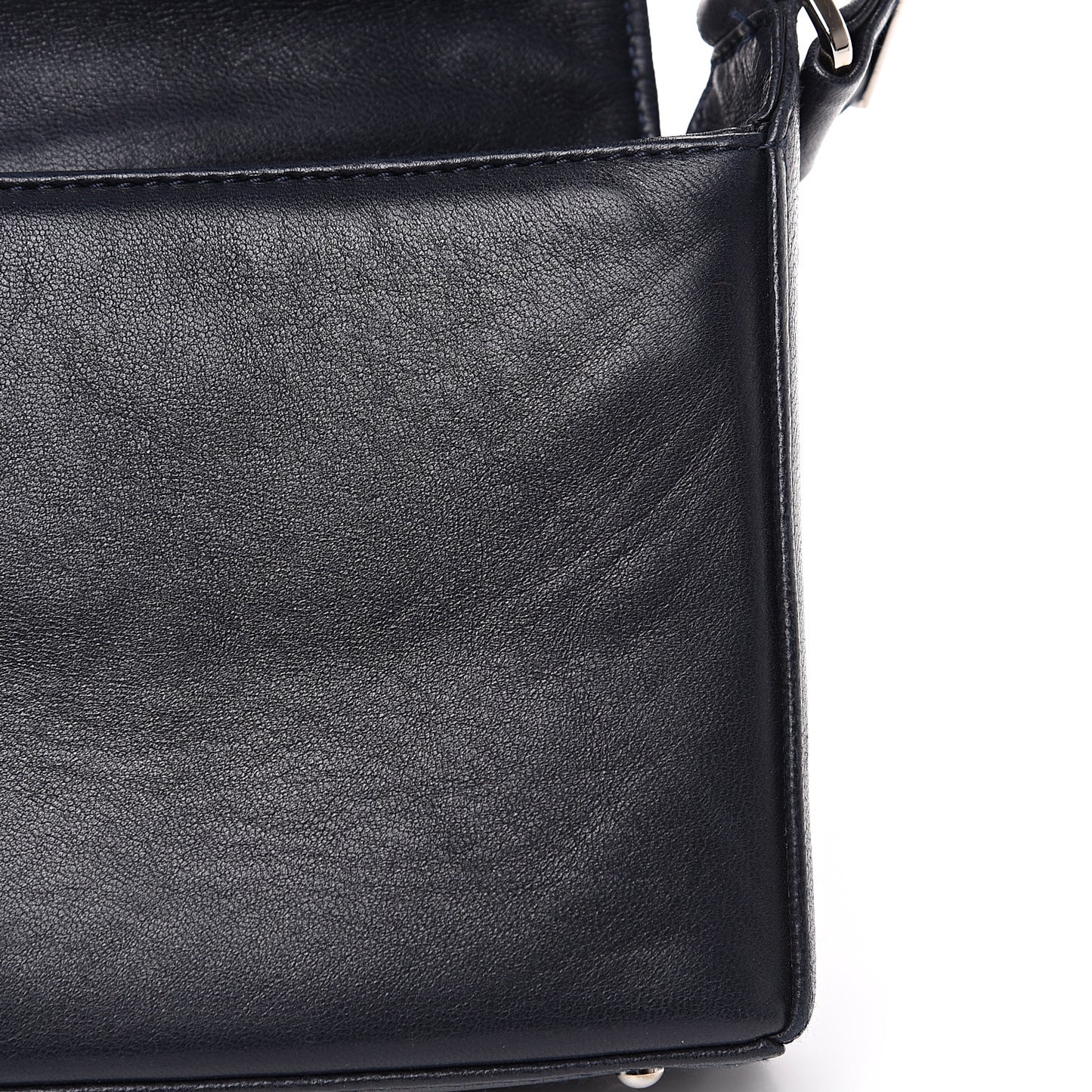Lambskin Quilted CC Chocolate Bar Flap Navy