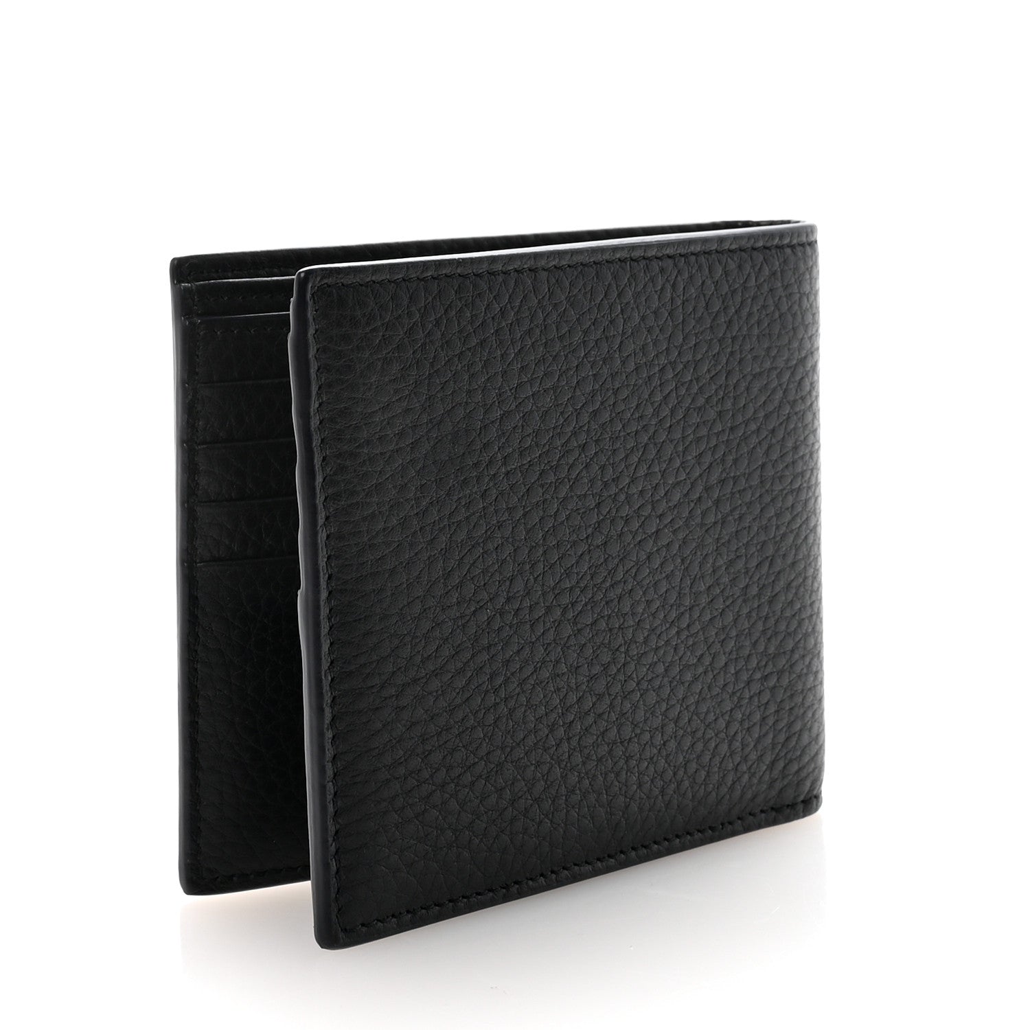 Saint Laurent Grained Calfskin Tiny Cassandre East West Wallet Midnight Blue 3 of 7