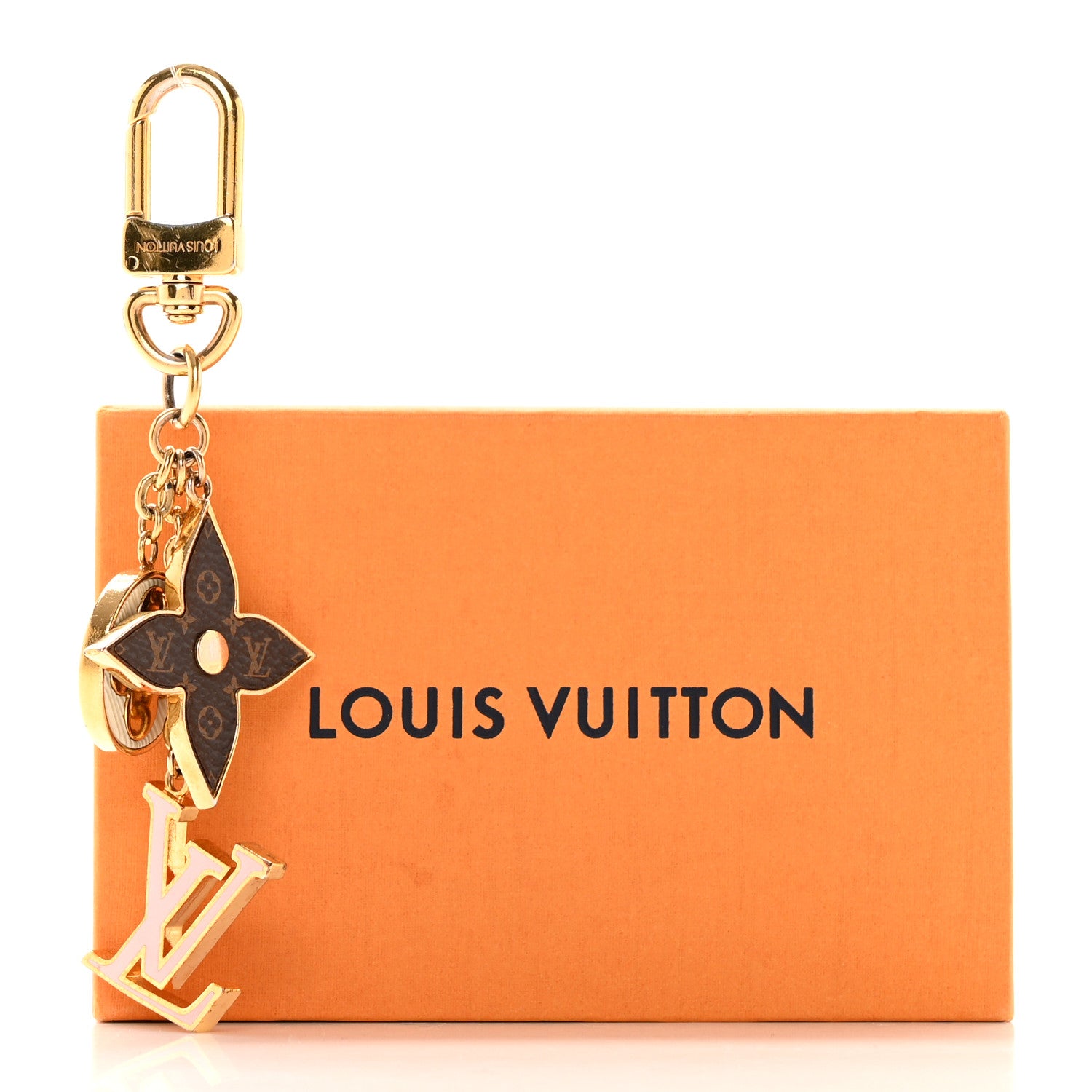 Louis Vuitton Metal Monogram Epi Spring Street Bag Charm Key Holder Gold 7 of 7