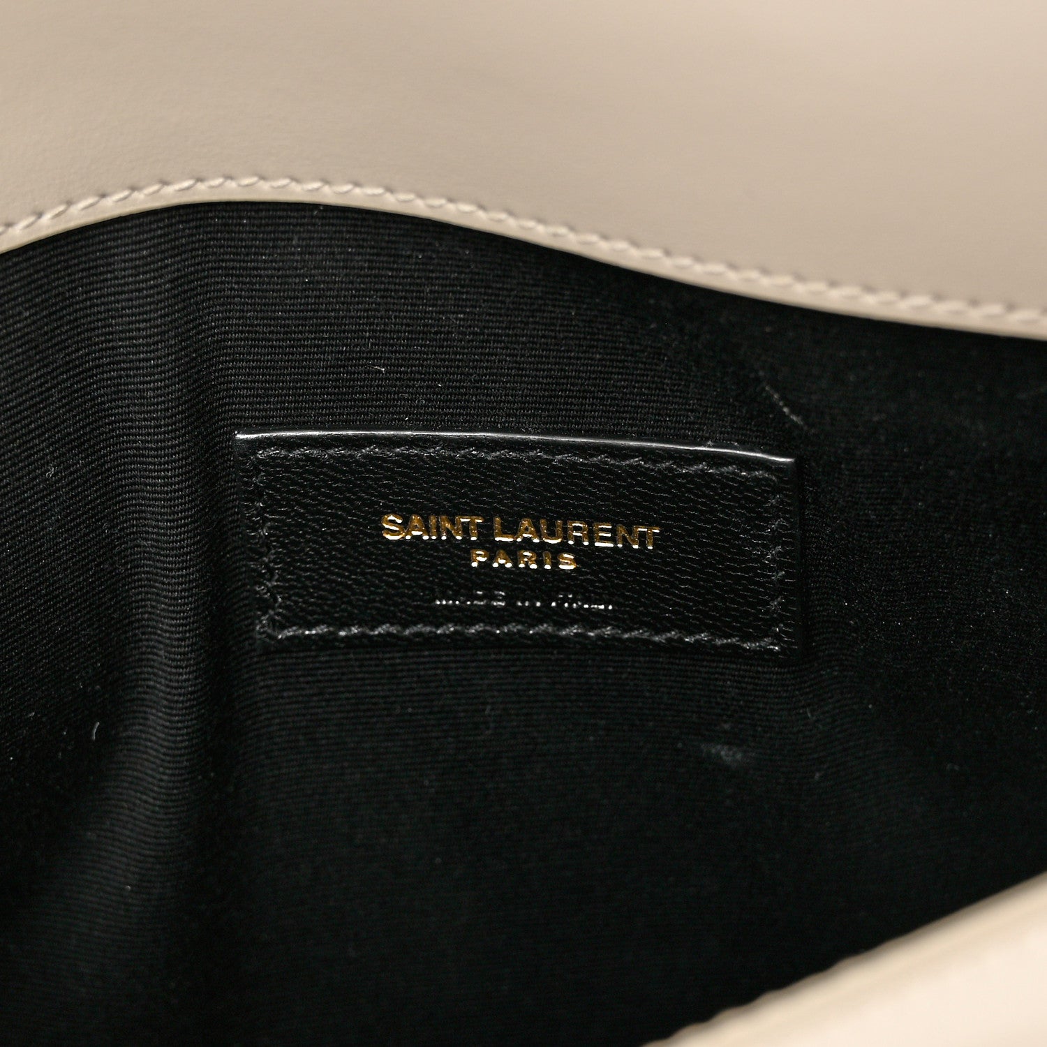 Saint Laurent Smooth Shiny Calfskin Uptown Pouch Crema Soft 6 of 8