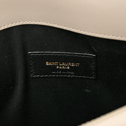 Saint Laurent Smooth Shiny Calfskin Uptown Pouch Crema Soft 6 of 8