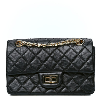 Chanel Aged Calfskin Quilted 2.55 Reissue Mini Flap Black 1 of 4