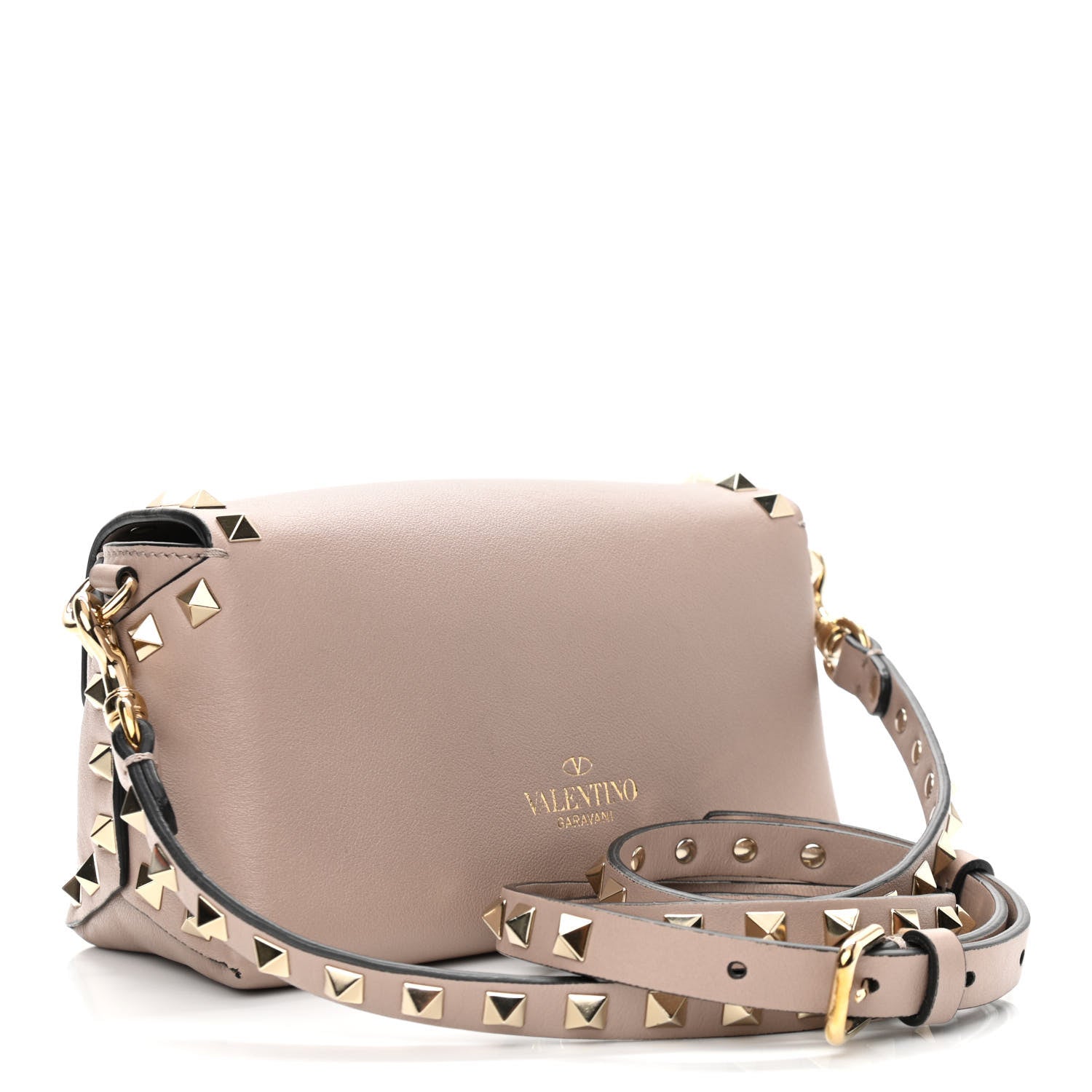 Valentino Garavani Calfskin Mini Rockstud Crossbody Bag Poudre 3 of 9
