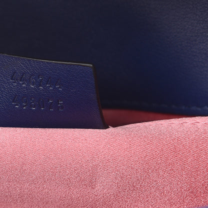 Gucci Velvet Matelasse Mini GG Marmont Shoulder Bag Cobalt Blue 7 of 12