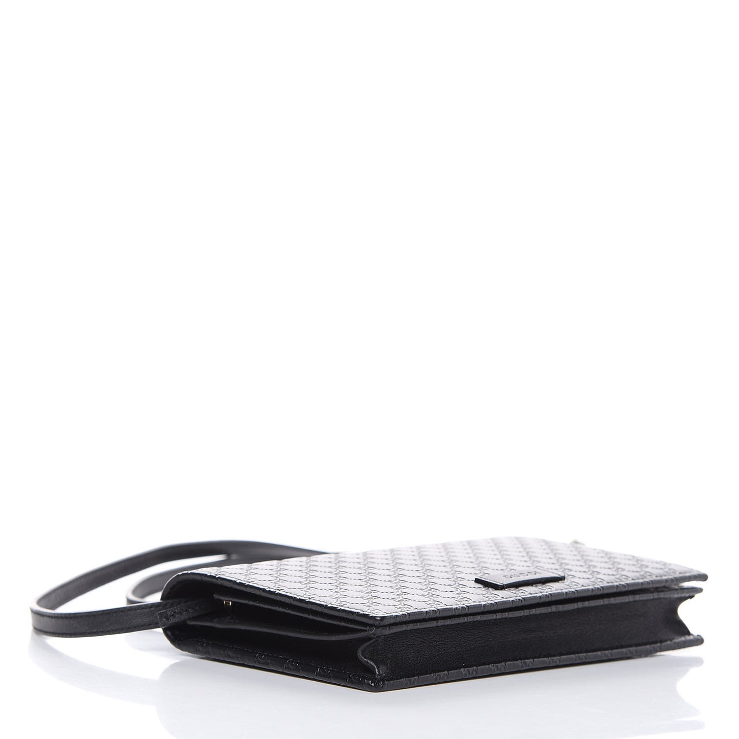 Microguccissima Crossbody Wallet Black