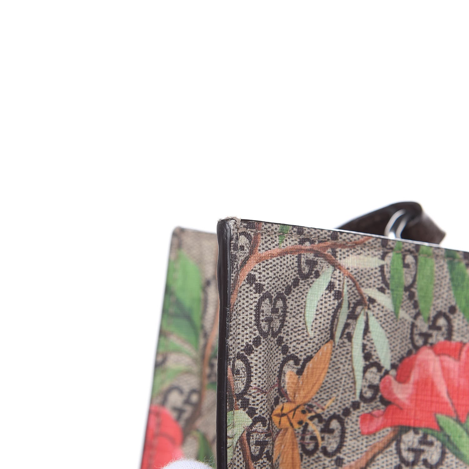 Gucci Soft GG Supreme Monogram Tian Vertical Tote Beige Multicolor New Acero 10 of 13