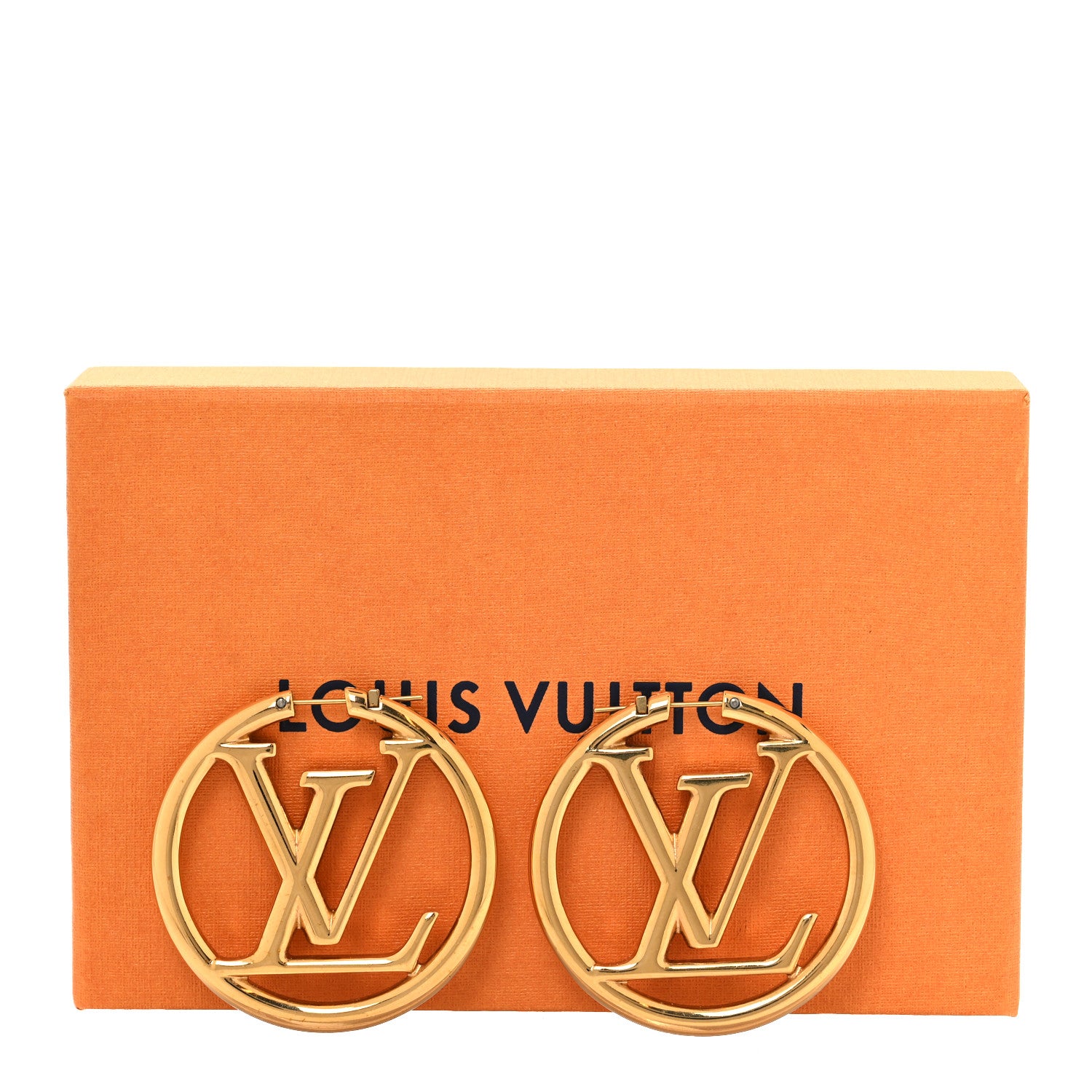 Louis Vuitton Metal Louise Hoop Earrings Gold 5 of 5