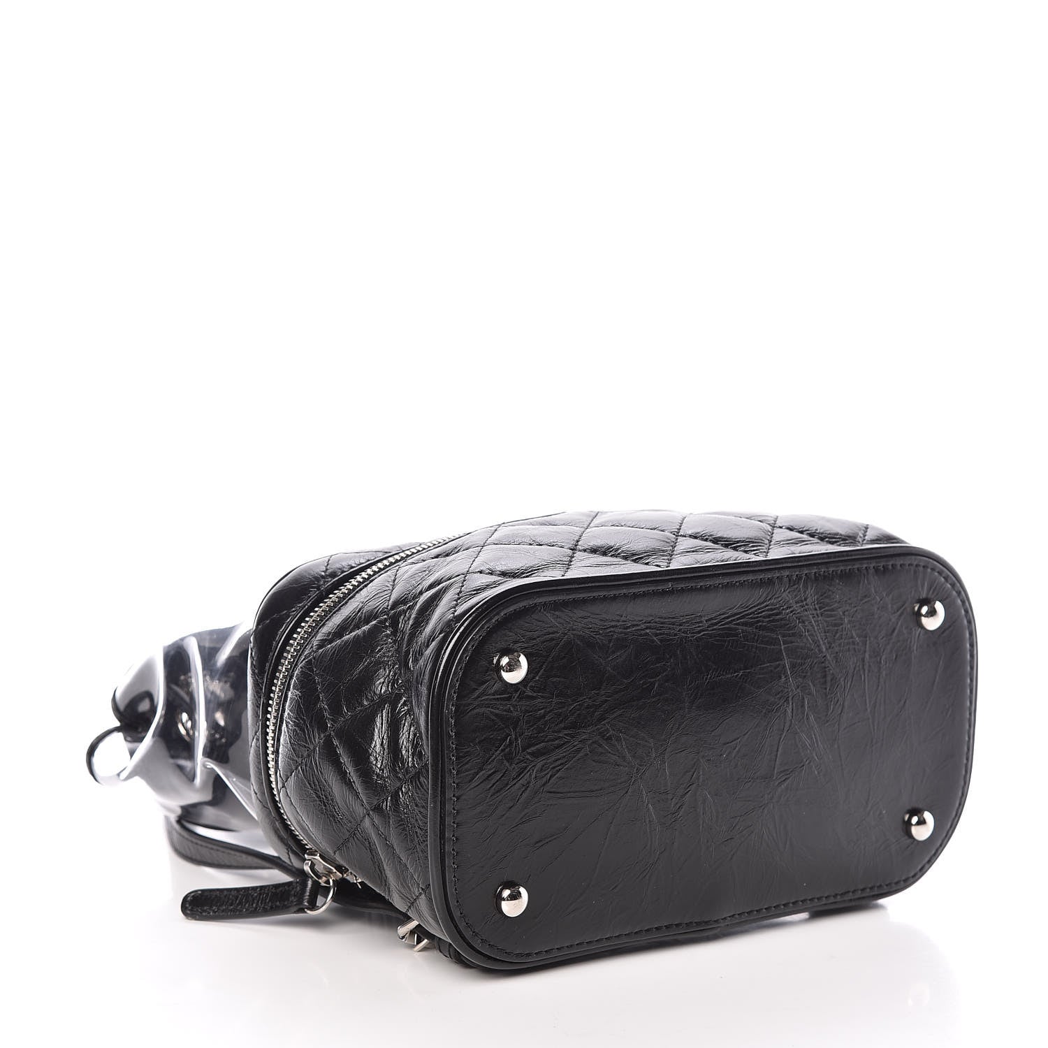 Chanel Crumpled Calfskin PVC Quilted Backpack Black 4 of 10