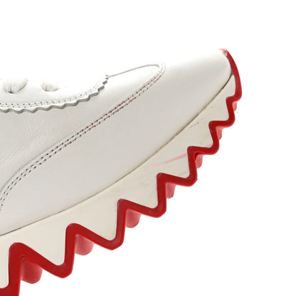 Christian Louboutin Calfskin Neoprene Womens Loubishark Sneakers 40.5 White 10 of 14