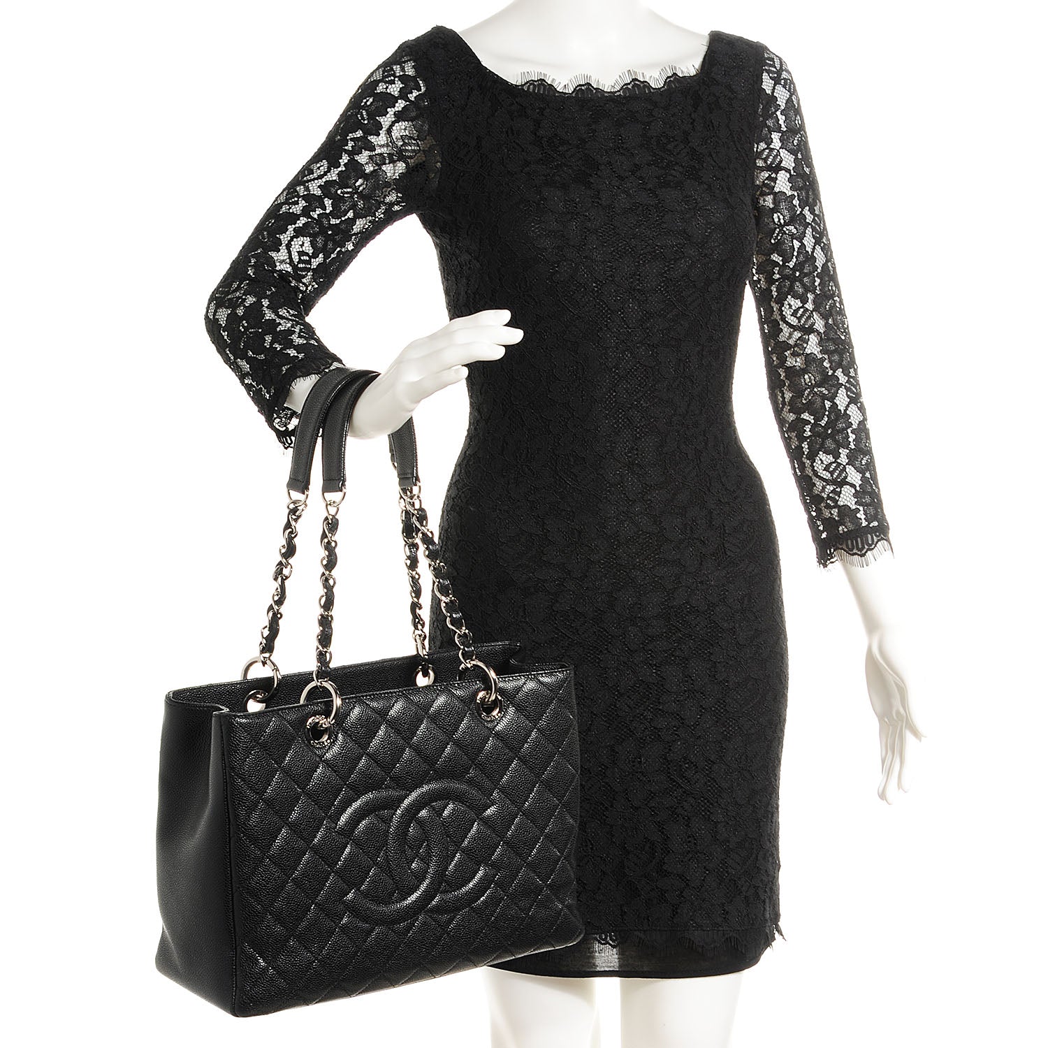 Chanel Caviar Grand Shopping Tote GST Black 2 of 7