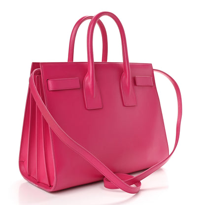 Saint Laurent Calfskin Small Sac De Jour Lipstick Fuchsia 3 of 12