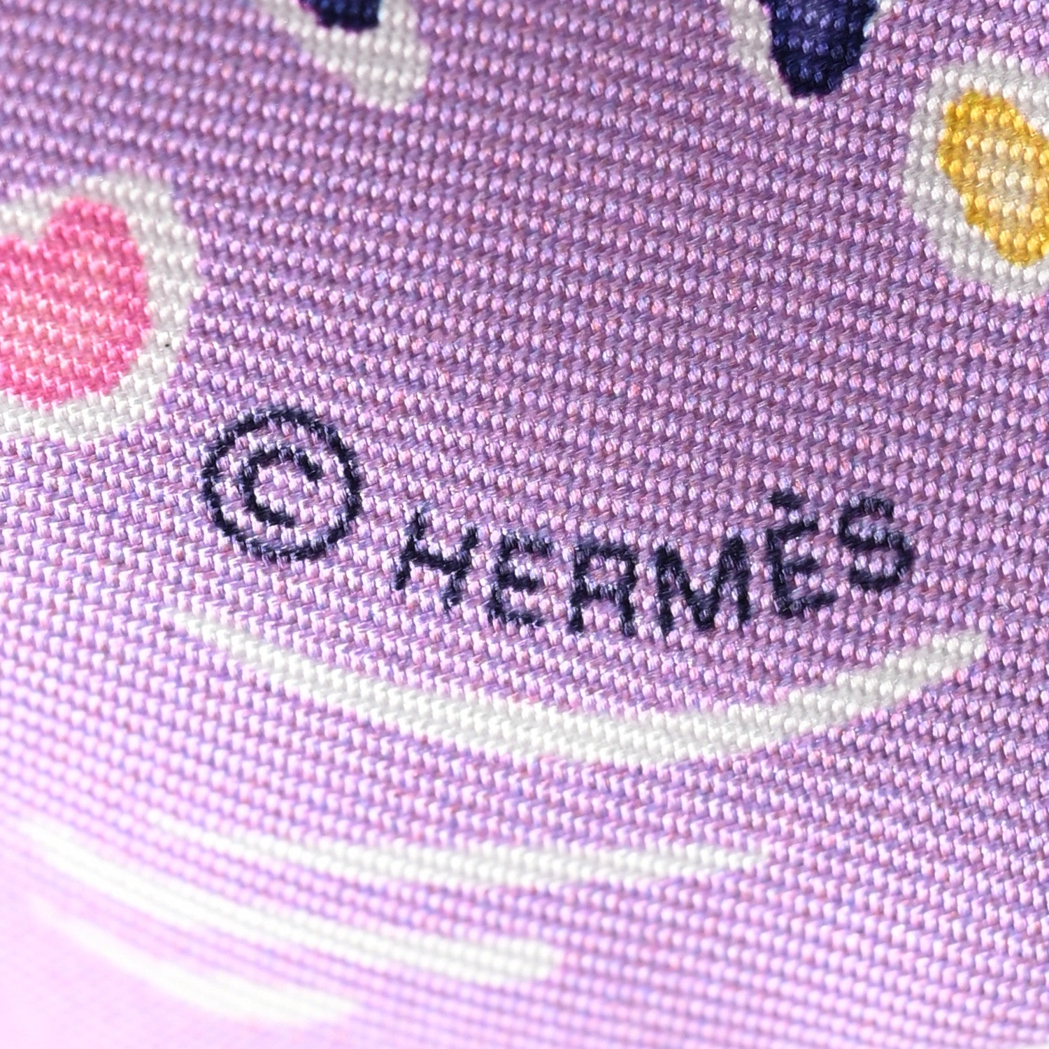 Hermes Silk Isola Di Primavera Twilly Lilas Orange Jaune 3 of 4