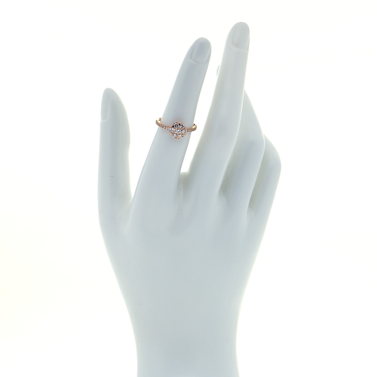 Cartier 18K Pink Gold Diamond Etincelle De Cartier Cluster Ring 51 5.75 2 of 7