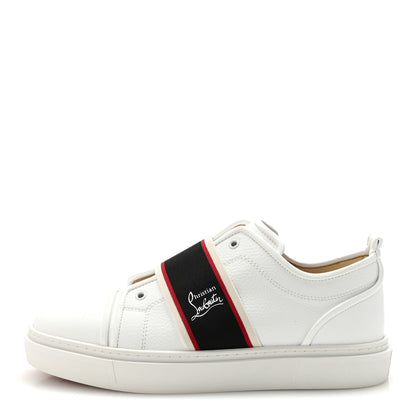 Christian Louboutin Calfskin Mens Adolescenza Flat Sneakers 43.5 White 1 of 9