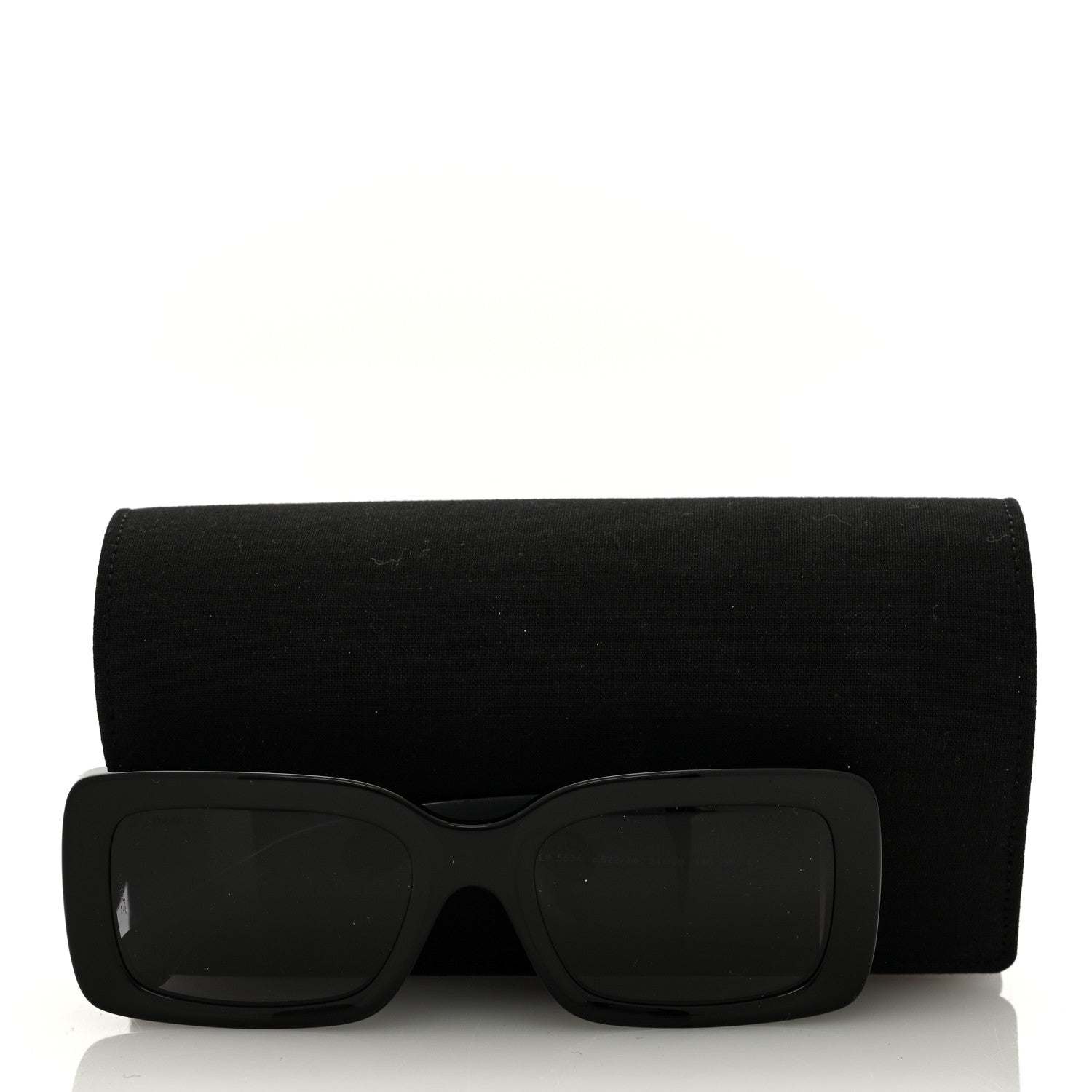 Chanel Acetate Rectangle Sunglasses 5534 Black 8 of 8