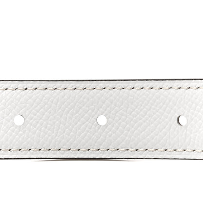 Hermes Epsom 32mm Guilloche H Belt 85 34 Etoupe White 4 of 5