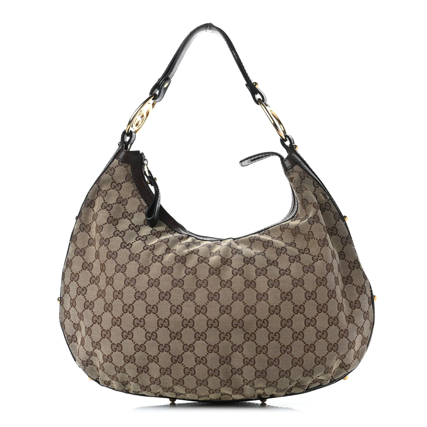 Gucci Monogram Medium Interlocking Hobo Dark Brown 1 of 12