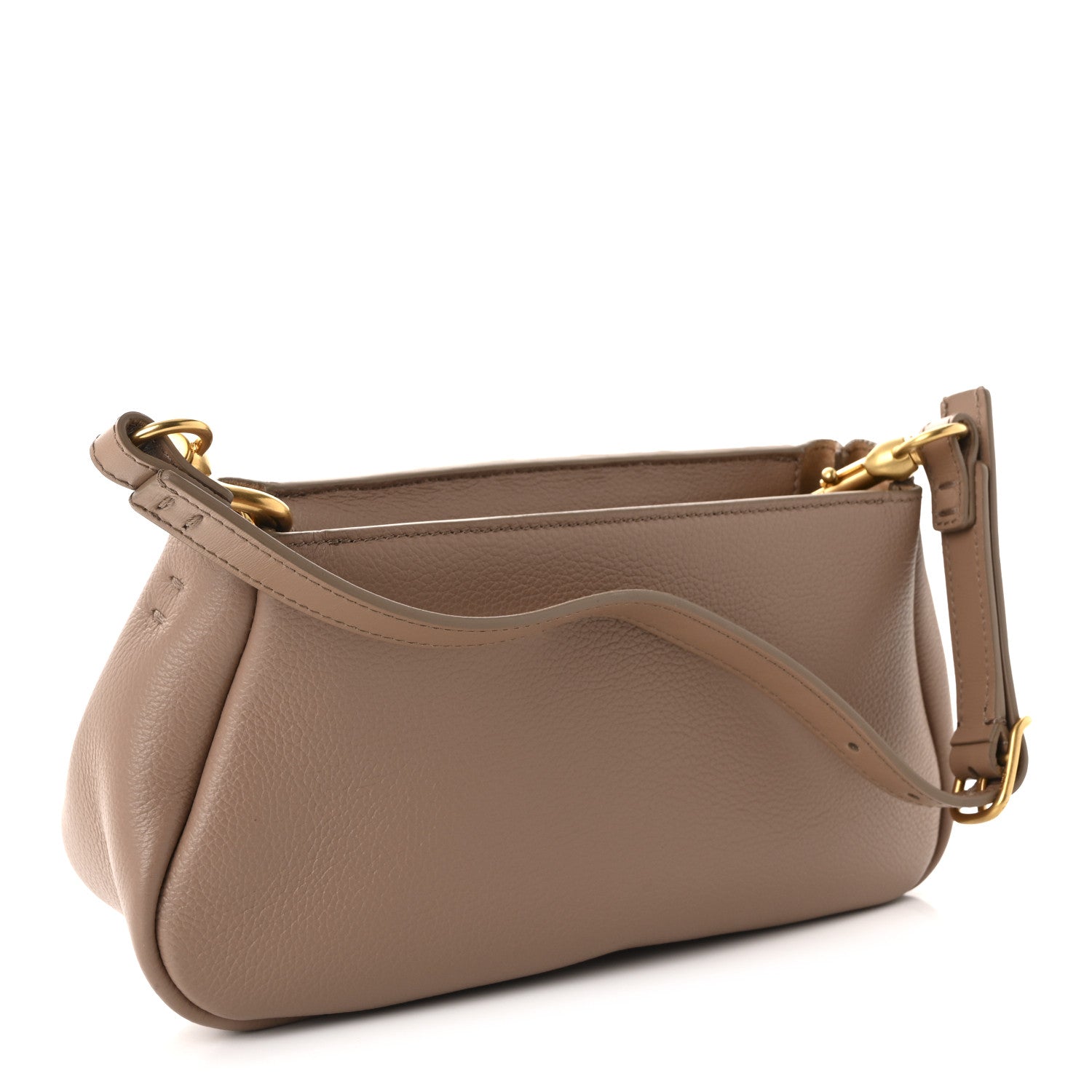 Chloe Shiny Grained Calfskin Small Marcie Clutch Anemone Pink 3 of 9