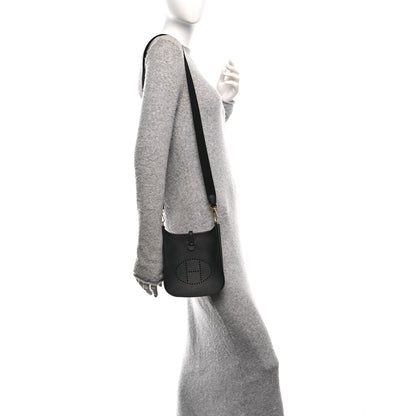 Hermes Taurillon Clemence Evelyne TPM Black 2 of 11