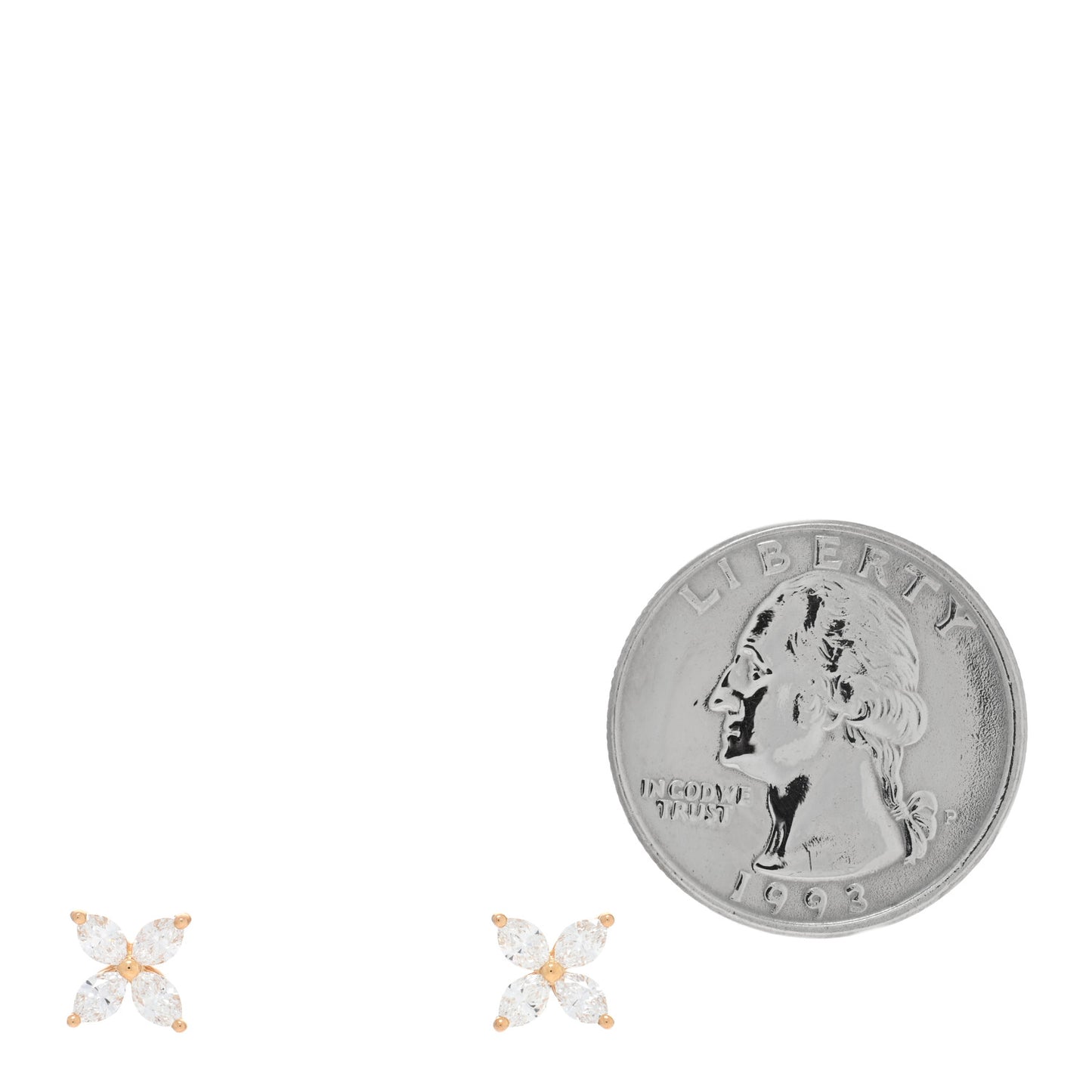 18K Rose Gold Diamond .64ct Small Victoria Earrings