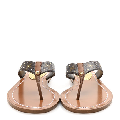 Louis Vuitton Monogram Sunny Flat Thong Sandals 38 Brown 5 of 20