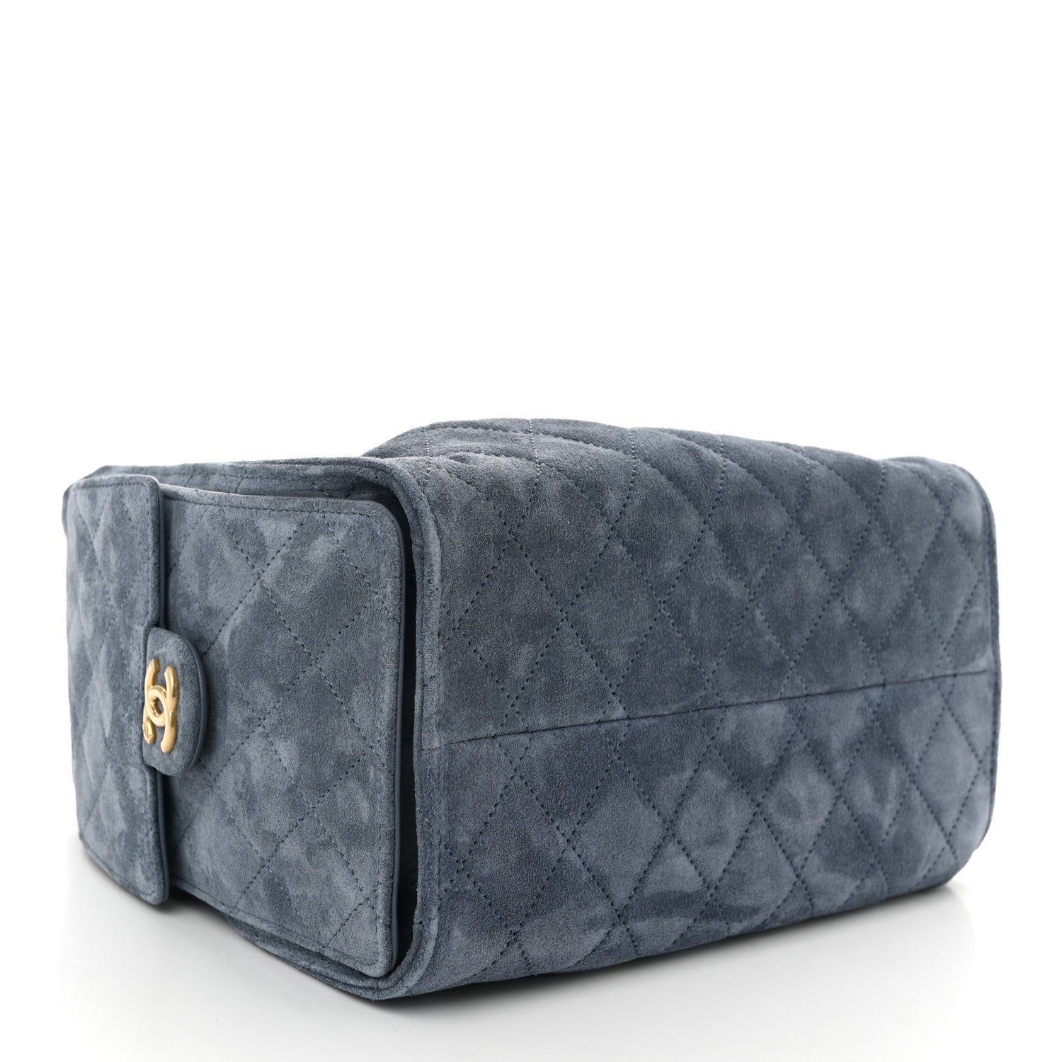 Chanel Suede Quilted Small Chanel 25 Handbag Blue 4 of 10