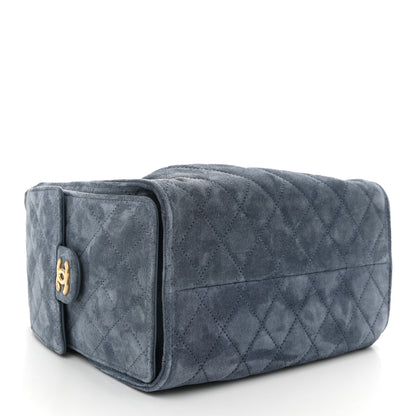 Chanel Suede Quilted Small Chanel 25 Handbag Blue 4 of 10