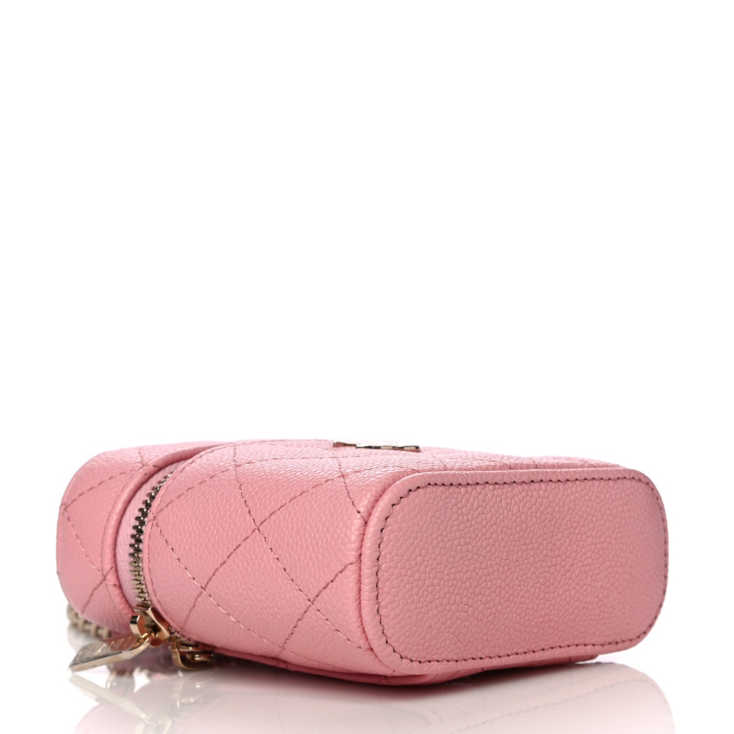 Chanel Caviar Quilted Small Handle With Care Vanity Case With Chain Pink 3 of 10